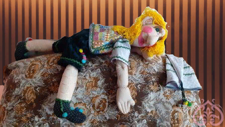 Любимая текстильная кукла Петрушка