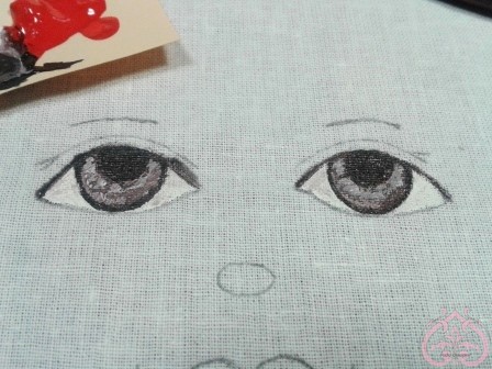 рисуем лицо текстильной кукле 