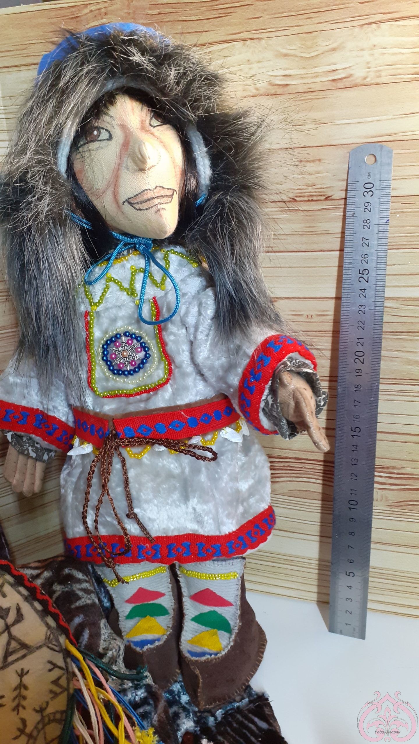 мастера авторской текстильной куклы                Рост куклы шаман
