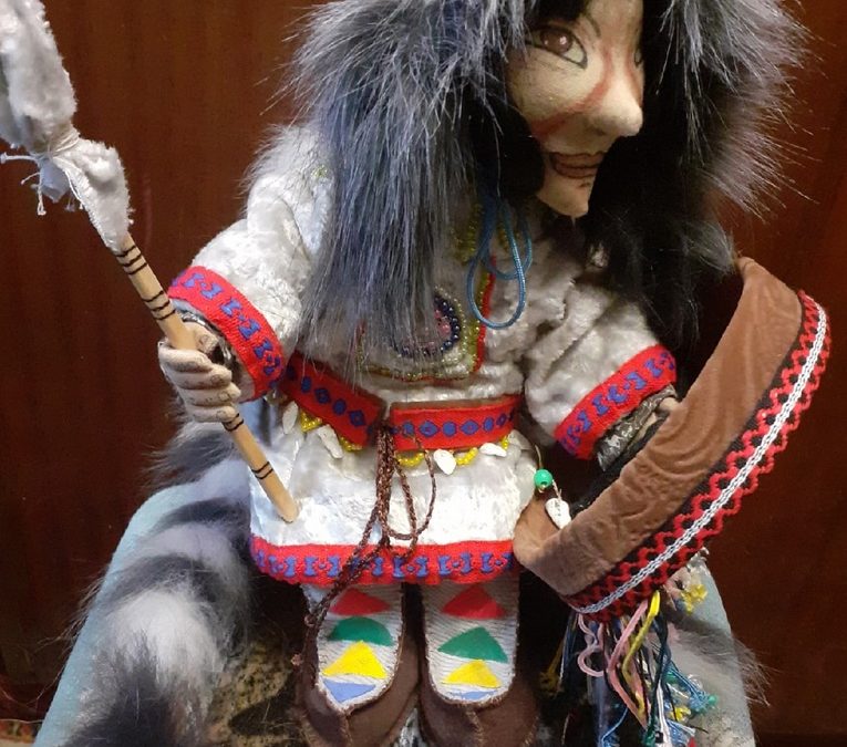 Авторская текстильная кукла для выставки на фестивале. Шаман Нойда.