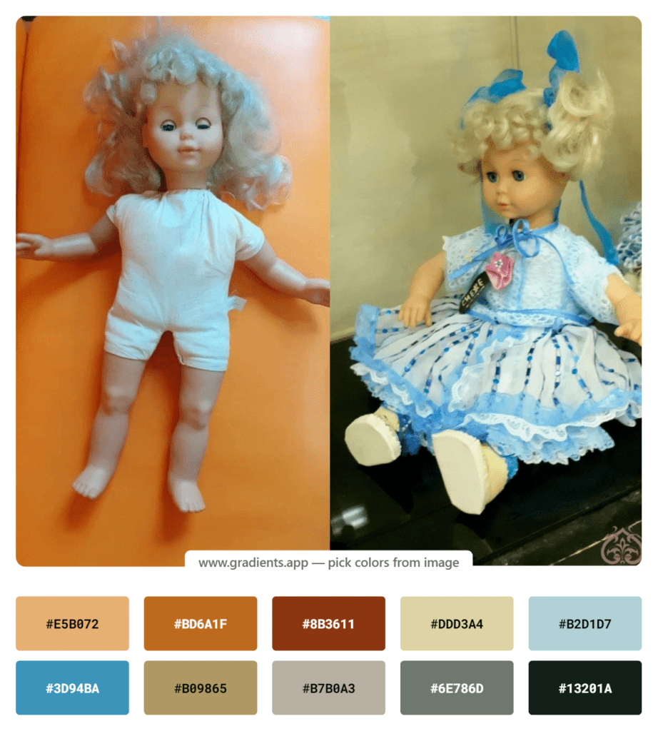  цвета одежды кукол