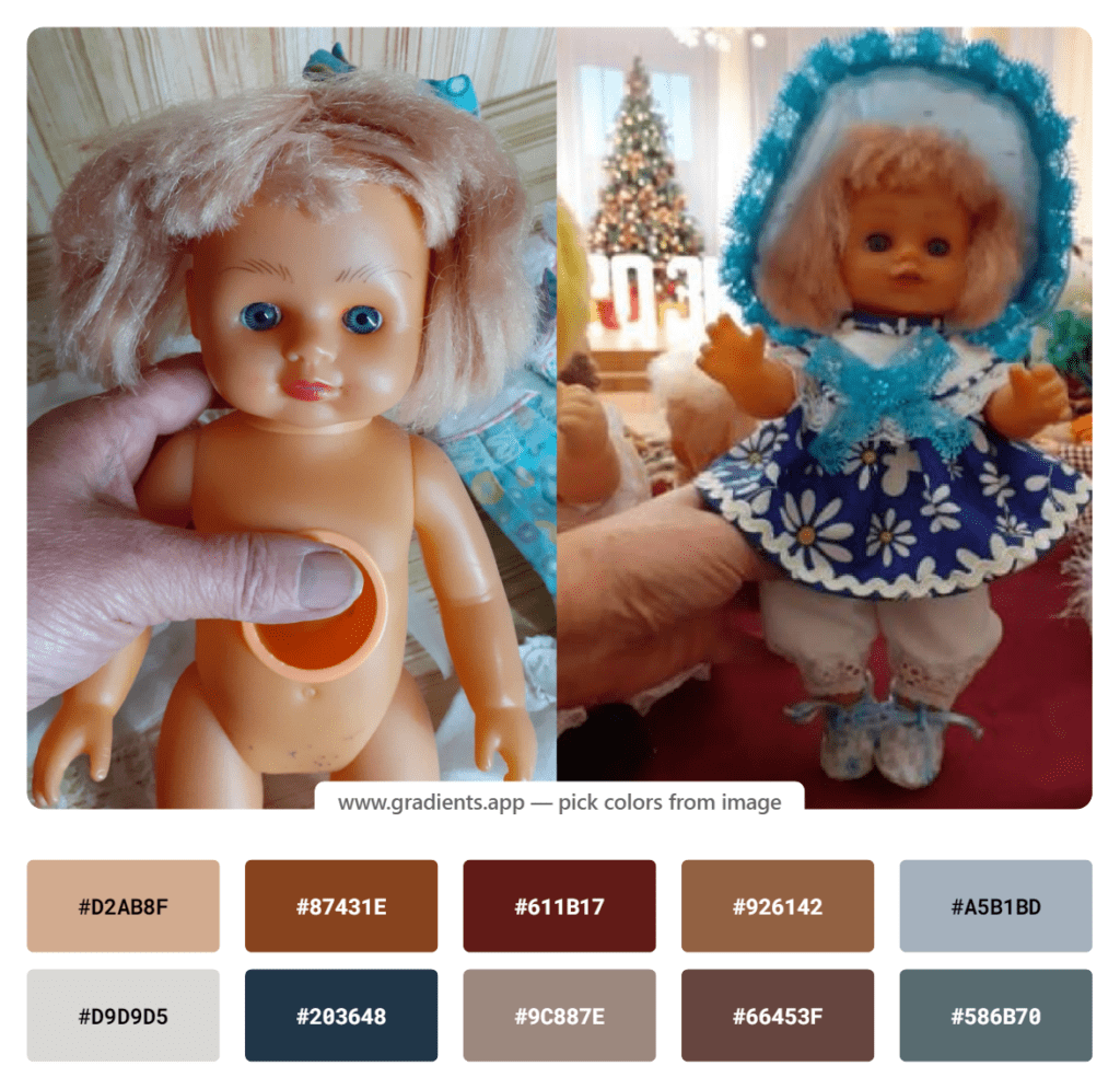  цвета одежды кукол
